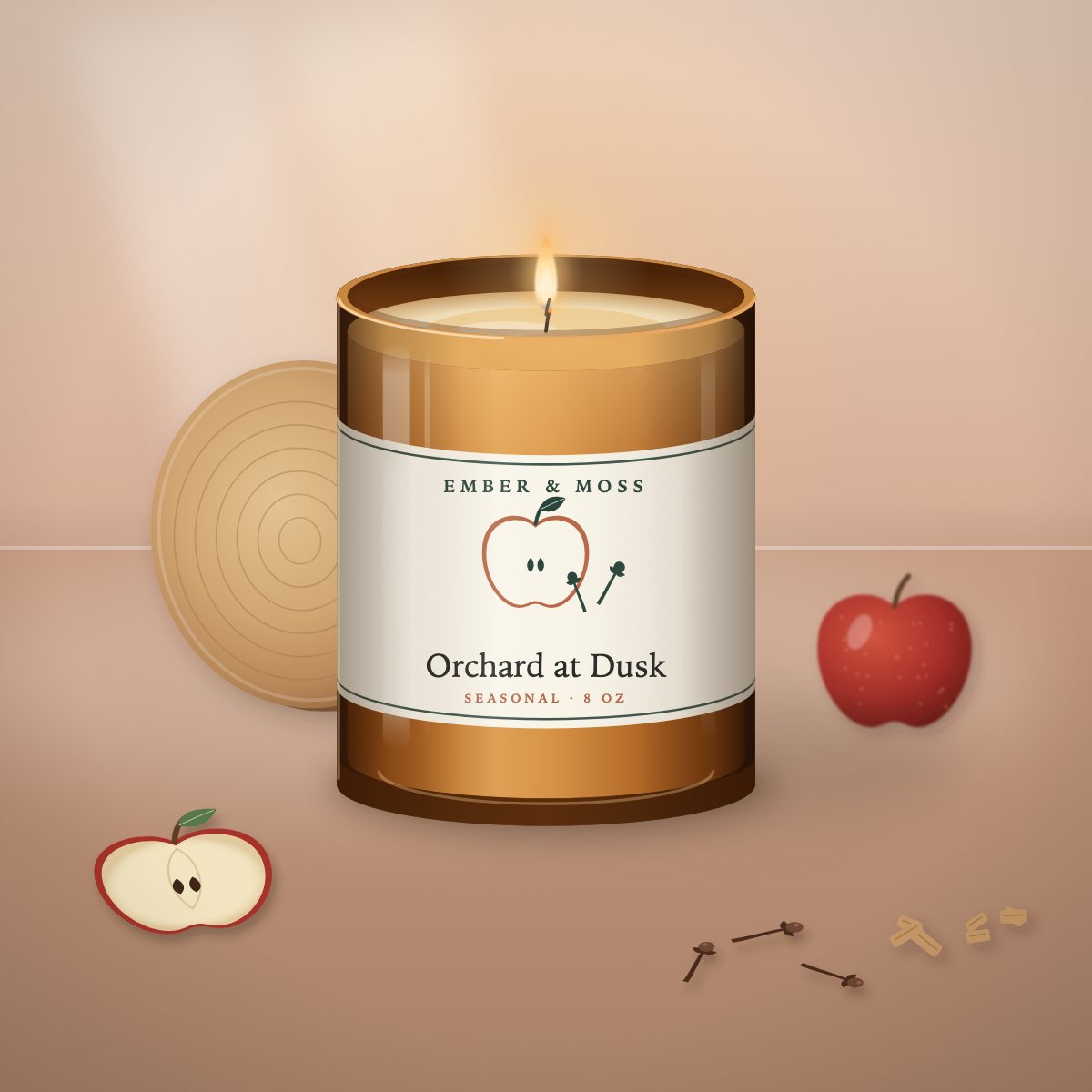 Orchard at Dusk (illustration)